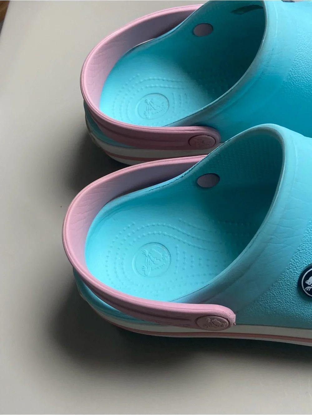 CROCS Kids Aqua Clog with Pink Strap